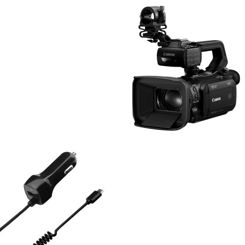BoxWave Car Charger Compatible with Canon XA70 - Car Charger Plus, Car Charger Extra USB Port with Integrated Cable - Black BoxWave Car Charger Compatible with Canon XA70 - Car Charger Plus, Car Charger Extra USB Port with Integrated Cable - Black