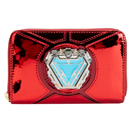 Loungefly Marvel Purse Iron Man 15th Anniversary Official Red Zip Around One Size