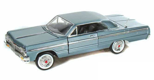 Motor Max New 1:24 Display American Classics - Blue 1964 Chevrolet Impala Hardtop Diecast Model Car Motor Max New 1:24 Display American Classics - Blue 1964 Chevrolet Impala Hardtop Diecast Model Car