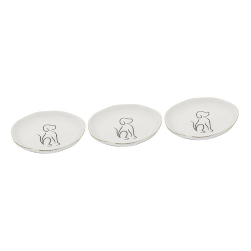 Cabilock 3pcs ceramic jewelry tray jewelry earrings holder bracelet dish round jewelry dish snacks plates earring dish trays ceramic trinket plate cosmetic tray soap holder ceramics key