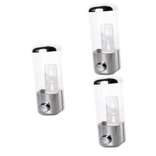 Cabilock 3pcs Shower Dispenser Hand Liquid Dispenser Stainless Steel soap Dispenser Wall Mounted soap Dispenser Stainless Steel Container 500ml Soap Dispenser Manual Lotion