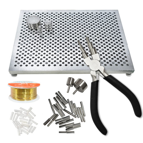The hobbyworker Wire Wrapping Kit Wire Jig with Jewelry Craft Wire and 6 in 1 Wire Bending Plier for Jewelry Making Tools