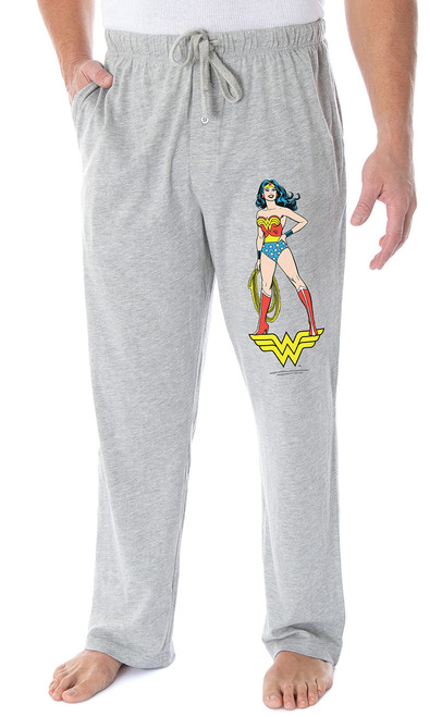 DC Comics Adult Vintage Wonder Woman Pajama Pants Character And WW Logo Loungewear Sleep Pants (XX-Large) Heather Grey DC Comics Adult Vintage Wonder Woman Pajama Pants Character And WW Logo Loungewear Sleep Pants (XX-Large) Heather Grey