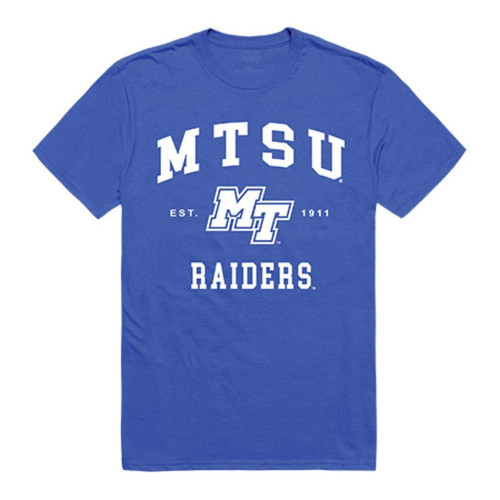 MTSU Middle Tennessee State University Blue Raiders Seal Tee T-Shirt Royal Medium