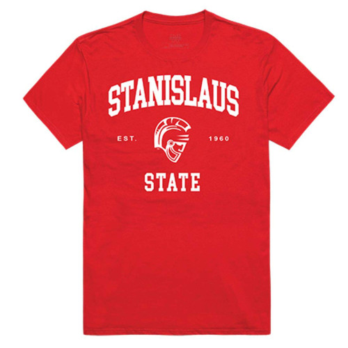 California State University Stanislaus Warriors NCAA Seal Tee T-Shirt Red Small