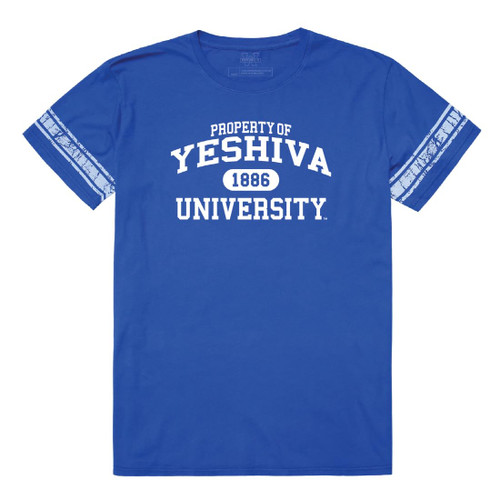 Yeshiva Maccabees Property Football Tee T-Shirt - Royal, Medium