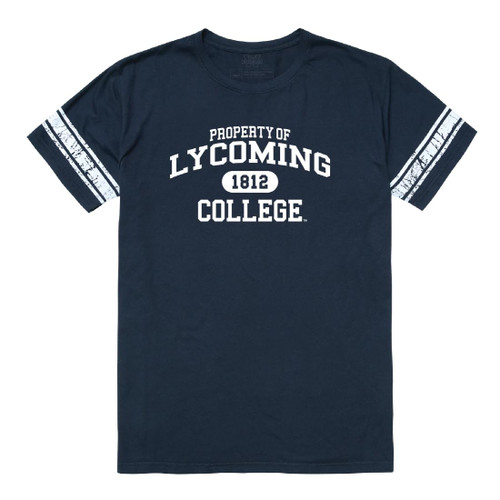 Lycoming Warriors Property Football Tee T-Shirt - Navy, Small