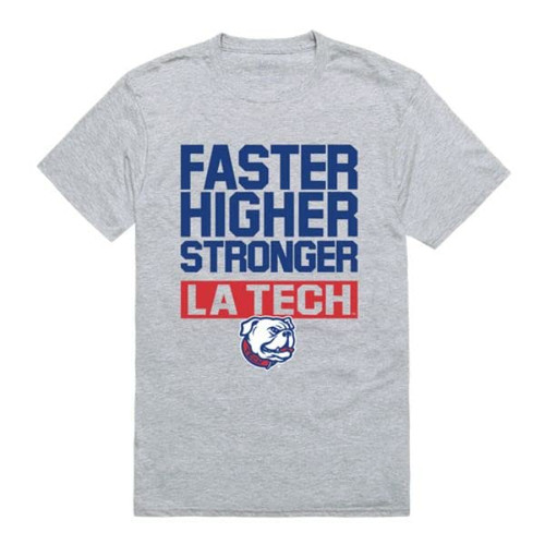 W Republic Louisiana Tech University Foundation Workout Tee T-Shirt - Heather Grey, Medium