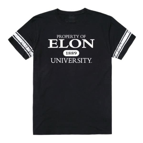 Elon University Phoenix Property Football Tee T-Shirt - Black, Small
