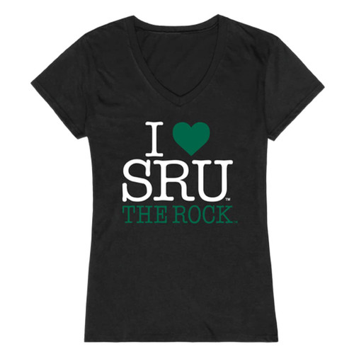 I Love Slippery Rock University of Pennsylvania Women's Tee T-Shirt - Black, Small
