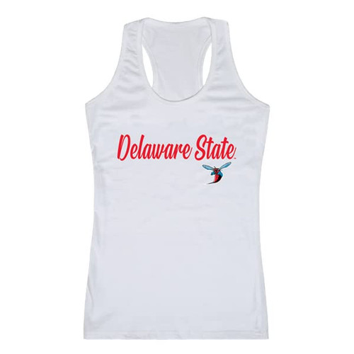 W Republic Delaware State University Hornets Women's Script Tank Top Tee T-Shirt - White, X-Large W Republic Delaware State University Hornets Women's Script Tank Top Tee T-Shirt - White, X-Large