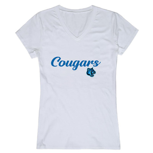 California State University San Marcos Cougars Script Womens Tee T-Shirt - White, Large