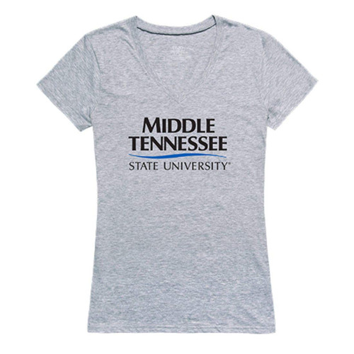W Republic MTSU Middle Tennessee State University Womens Seal Tee T-Shirt Heather Grey Small