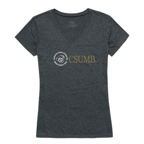 CSUMB Cal State University Monterey Bay Otters Womens Institutional Tee T-Shirt Heather Charcoal Large