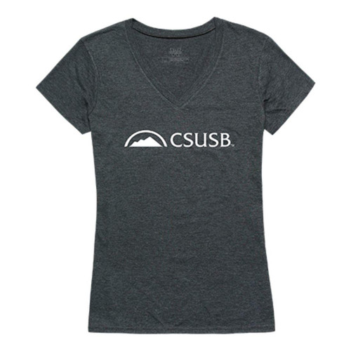 CSUSB Cal State University San Bernardino Coyotes Womens Institutional Tee T-Shirt Heather Charcoal Large
