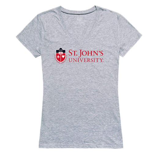 St. John's University Red Storm NCAA Women's Seal Tee T-Shirt Heather Grey Small