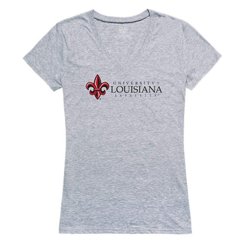 University of Louisiana at Lafayette Ragin' Cajuns NCAA Women's Seal Tee T-Shirt Heather Grey Medium