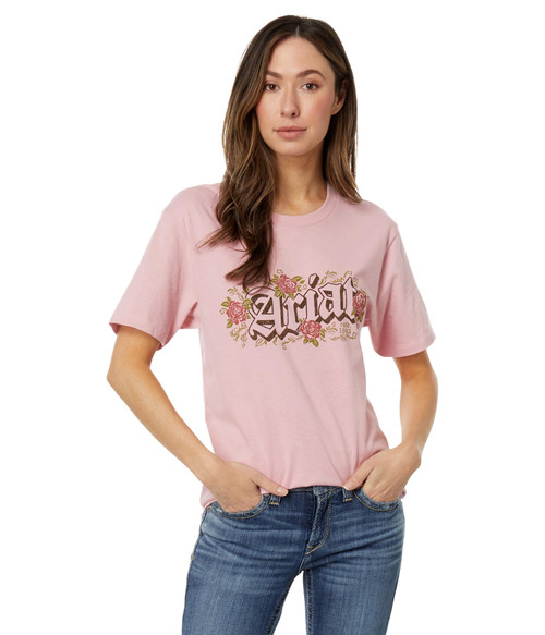 Ariat Women's Ariat Gothic Florals T-Shirt - Dusty Rose, Small