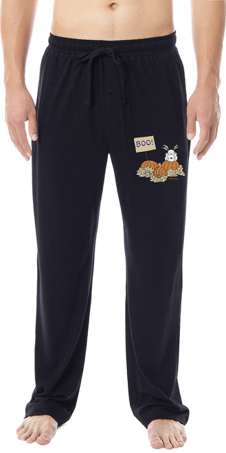 Peanuts Mens' Halloween Pumpkin Snoopy Boo! Character Classic Sleep Pajama Pants (XXX-Large)