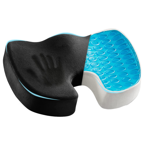 Cooling Gel Seat Cushion for Long Sitting - Memory Foam Chair Pillow for Sciatica Pain Relief - Orthopedic Gel & Memory Foam Coccyx Cushion for Tailbone Pain - Office Chair Cushion for Back Pain Cooling Gel Seat Cushion for Long Sitting - Memory Foam Chair Pillow for Sciatica Pain Relief - Orthopedic Gel & Memory Foam Coccyx Cushion for Tailbone Pain - Office Chair Cushion for Back Pain