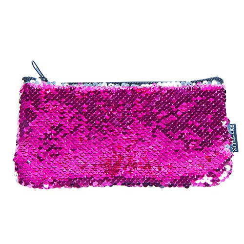 Fashion Angels Style.Lab Magic Mini Sequin Pouch - Neon Pink/Silver
