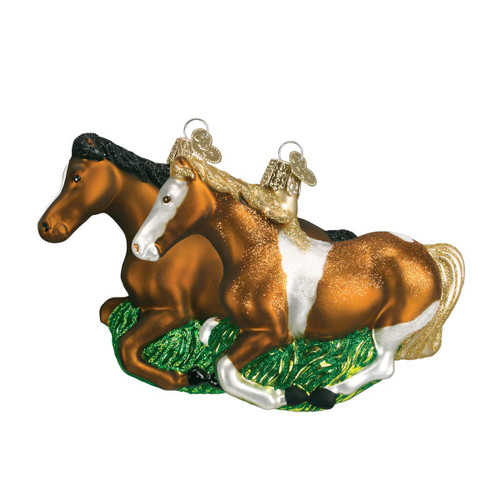 Old World Christmas Mustang Glass Blown Ornament for Christmas Tree Old World Christmas Mustang Glass Blown Ornament for Christmas Tree