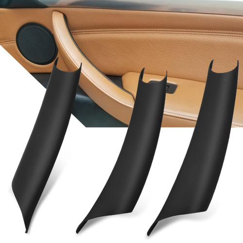 Jaronx Compatible with BMW X5 E70/X6 E71 Door Handle Covers,3PCS Door Pull Handle Covers for BMW X5 E70 2008-2013,X6 E71/E72 2008-2014, Left and Right Side Door Handle Interior Door Pull Handle(Black)