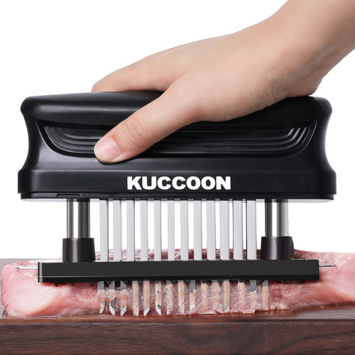 KUCCOON Bold XL Meat Tenderizer Tool Stainless Steel Ultra Sharp 60 Blades Tenderizer Tool for Tenderizing Beef Chicken Steak Veal Pork, Easy to Use & Clean KUCCOON Bold XL Meat Tenderizer Tool Stainless Steel Ultra Sharp 60 Blades Tenderizer Tool for Tenderizing Beef Chicken Steak Veal Pork, Easy to Use & Clean