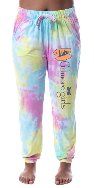 INTIMO Gilmore Girls Womens' Luke's Diner Logo Tie-Dye Sleep Jogger Pajama Pants (X-Small)