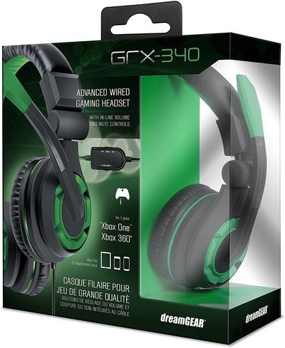 dreamGEAR: GRX-340 Advanced, Wired Stereo Gaming Headset for XBOX One  Includes Inline Dual Volume Control For Chat and Game Sounds. Also works with PS4, and other systems