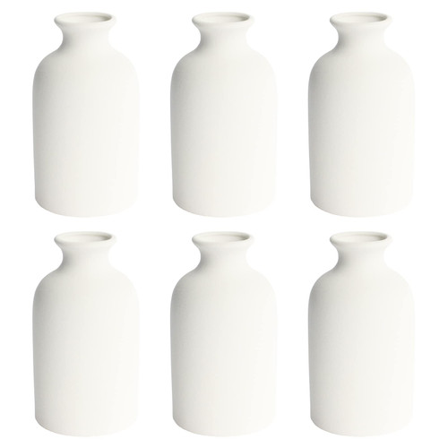YANLING 6 Pack White Vase Small Ceramic Vases for Decor, White Vases for Flowers Boho Vase for Home Decor, Pampas Grass Vases Dried Flowers Vases YANLING 6 Pack White Vase Small Ceramic Vases for Decor, White Vases for Flowers Boho Vase for Home Decor, Pampas Grass Vases Dried Flowers Vases