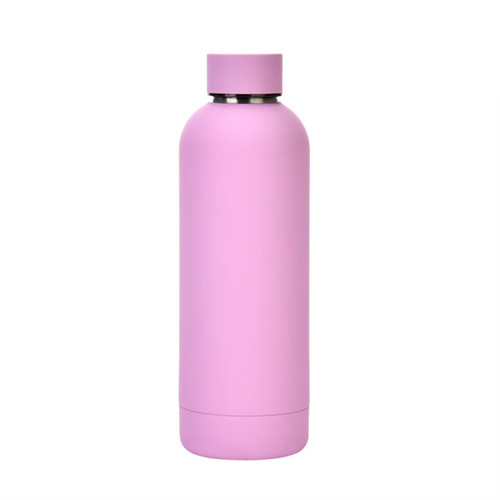 FFKL Vacuum Cup Frosting Fashion Thermos Cups 304 Stainless Steel Water Bottle 500ml Portable Car Water Cup Thermos Bottle Winter (Capacity : 500ml, Color : Purple)
