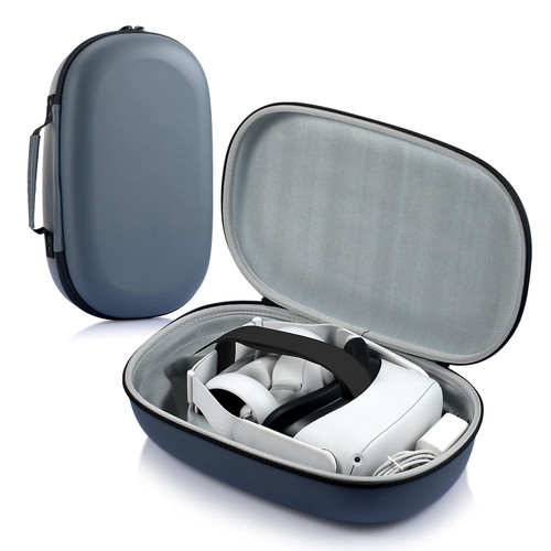 Case Compatible with Oculus Quest 2 - Sonicgrace Shockproof & Waterproof Carrying Travel Case for Oculus Quest 2 VR Headset, Official Elite-Strap, Controllers, Batteries Accessories