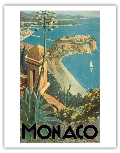 Pacifica Island Art Monaco - Monte Carlo, French Riviera - Vintage World Travel Poster by E. Clerissi c.1930s - Fine Art Print - 11in x 14in