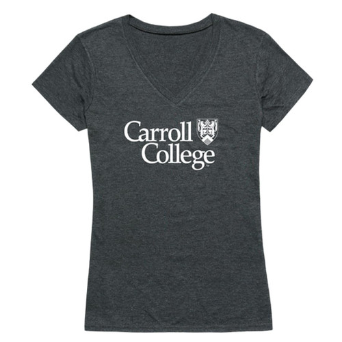 W Republic Carroll College Saints Women's Institutional Tee T-Shirt - Heather Charcoal, XX-Large