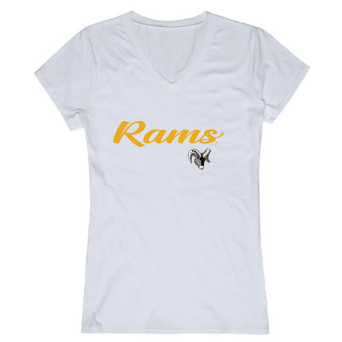 Framingham State University Rams Script Womens Tee T-Shirt - White, X-Large
