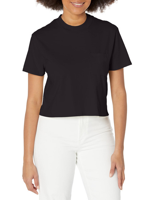 Volcom Women's Pocket Dial Short Sleeve Tee, Black 7, Large