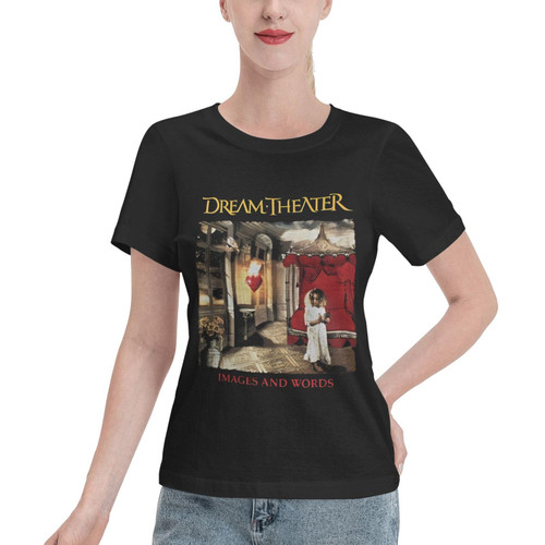 Rock Band T Shirt Female Summer O-Neck T-Shirts Casual Short Sleeves Tee Black