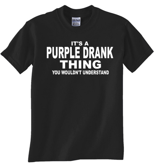 PURPLE DRANK "THING" - BLACK T SHIRT (large)