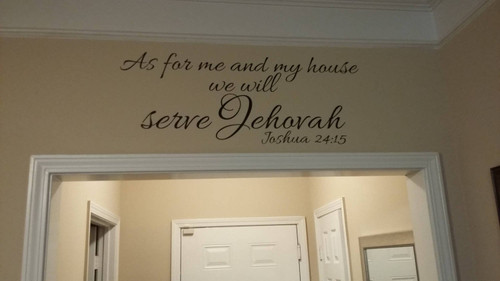 Decals Joshua 24:15 Scripture Religious Wall Vinyl Bible Verse As for me and My House we Will Serve Jehovah Living Room Wall Decal Decals Joshua 24:15 Scripture Religious Wall Vinyl Bible Verse As for me and My House we Will Serve Jehovah Living Room Wall Decal
