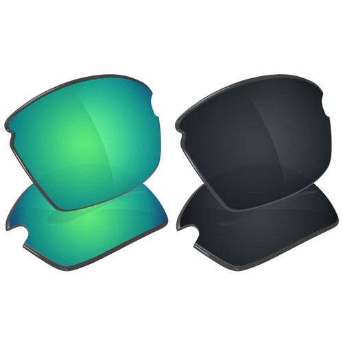 Galvanic Replacement Lenses for Native Hardtop Ultra XP 71mm Sunglasses - Jade + Black Polarized - Combo Pack