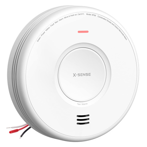 X-Sense AC Hardwired Combination Smoke and Carbon Monoxide Detector, Hardwired Interconnected Smoke and CO Detector Alarm with Replaceable Battery Backup, XP06, 1-Pack X-Sense AC Hardwired Combination Smoke and Carbon Monoxide Detector, Hardwired Interconnected Smoke and CO Detector Alarm with Replaceable Battery Backup, XP06, 1-Pack