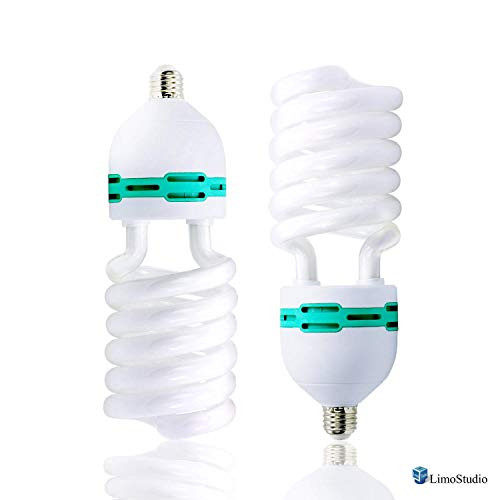 LimoStudio [Set of 2] 105W CFL Photography Video Daylight 6500K White Balanced Fluorescent Light Bulb for Studio, Home, Office, AGG2691