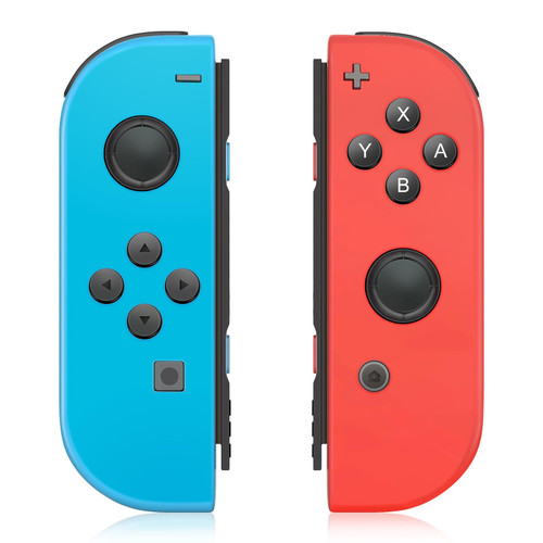 FERFXN Joy Cons Compatible with Nintendo Switch/Lite/OLED, Wireless Left and Right Joypads Support Dual Vibration/Wake-up/6-Axis Gyro, (L)/(R) - Blue/Red