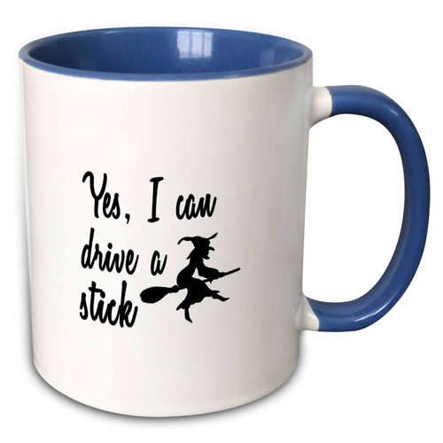 3dRose Tory Anne Collections Quotes - YES I CAN DRIVE A STICK - Mugs (mug_224506_6)