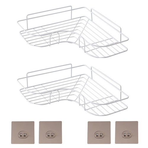 iFCOW Shower Caddy, 2 Pack Bathroom Shelf No Drilling Shower Corner Caddy Wall Mount Organizer Shelves for Bathroom Kitchen Dorm iFCOW Shower Caddy, 2 Pack Bathroom Shelf No Drilling Shower Corner Caddy Wall Mount Organizer Shelves for Bathroom Kitchen Dorm