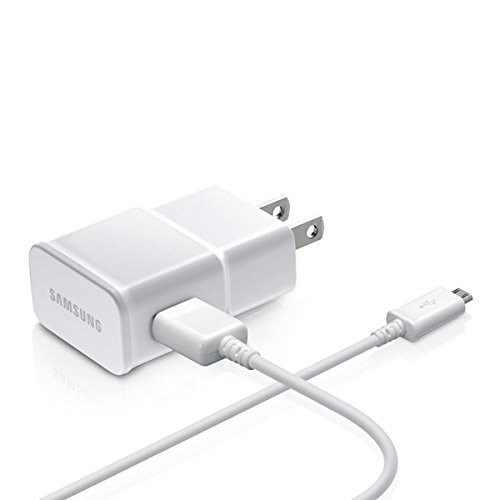 Samsung OEM 2-Amp Adapter with 5-Feet Micro USB Data Sync Charging Cables for Galaxy S2/S3/S4 Active/Note 1/2 - Non-Retail Packaging - White Samsung OEM 2-Amp Adapter with 5-Feet Micro USB Data Sync Charging Cables for Galaxy S2/S3/S4 Active/Note 1/2 - Non-Retail Packaging - White