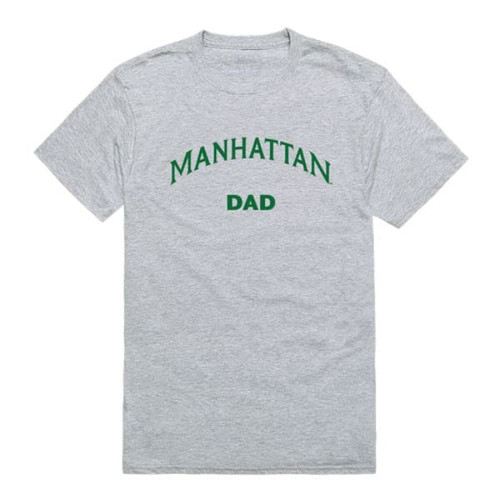 Manhattan Jaspers College Dad T-Shirt - Heather Grey, XX-Large