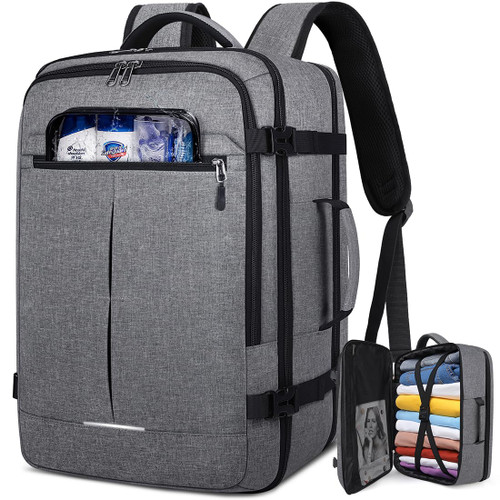 Travel Backpack for Men 40L Carry on Backpack Airline Approved 17 Inch Laptop Backpack Waterproof Large Travel Backpack Luggage Daypack Business College Weekender Overnight Backpack Men Women, Gray Travel Backpack for Men 40L Carry on Backpack Airline Approved 17 Inch Laptop Backpack Waterproof Large Travel Backpack Luggage Daypack Business College Weekender Overnight Backpack Men Women, Gray