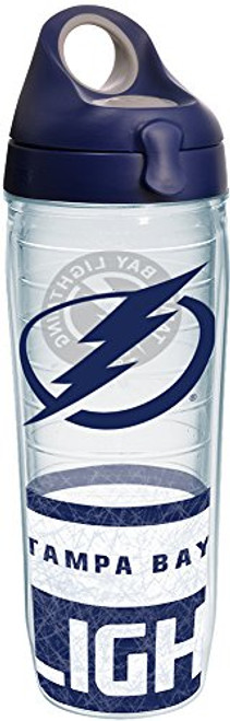 Tervis 1230996 NHL Tampa Bay Lightning Tumbler with Wrap and Navy with Gray Lid 24oz Water Bottle, Clear Tervis 1230996 NHL Tampa Bay Lightning Tumbler with Wrap and Navy with Gray Lid 24oz Water Bottle, Clear